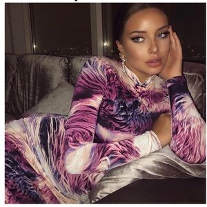 Colorful/printed Midi Dress